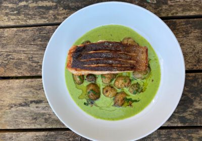 Pan fried salmon